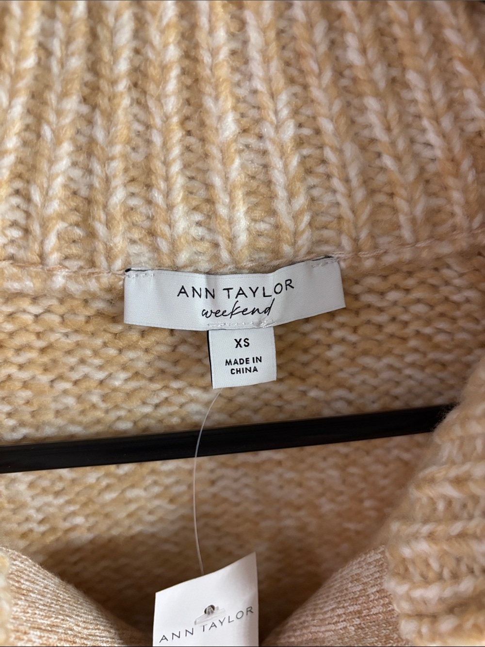 Ann Taylor Zip-Front Turtleneck Sweater - Cream - Picture 4 of 6